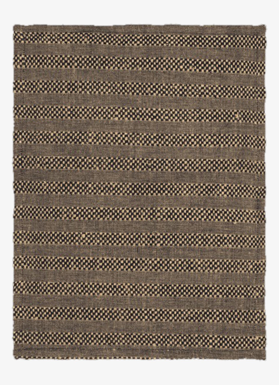 ferm LIVING Gather placemats 14,5 x 17 cm set van 4 - voorkant 2 zwart
