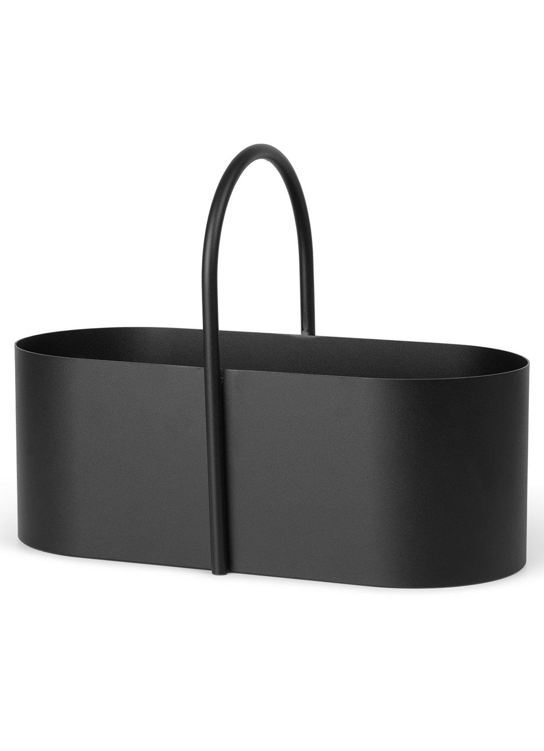 ferm LIVING Grib opbergdoos 35 cm - voorkant zwart