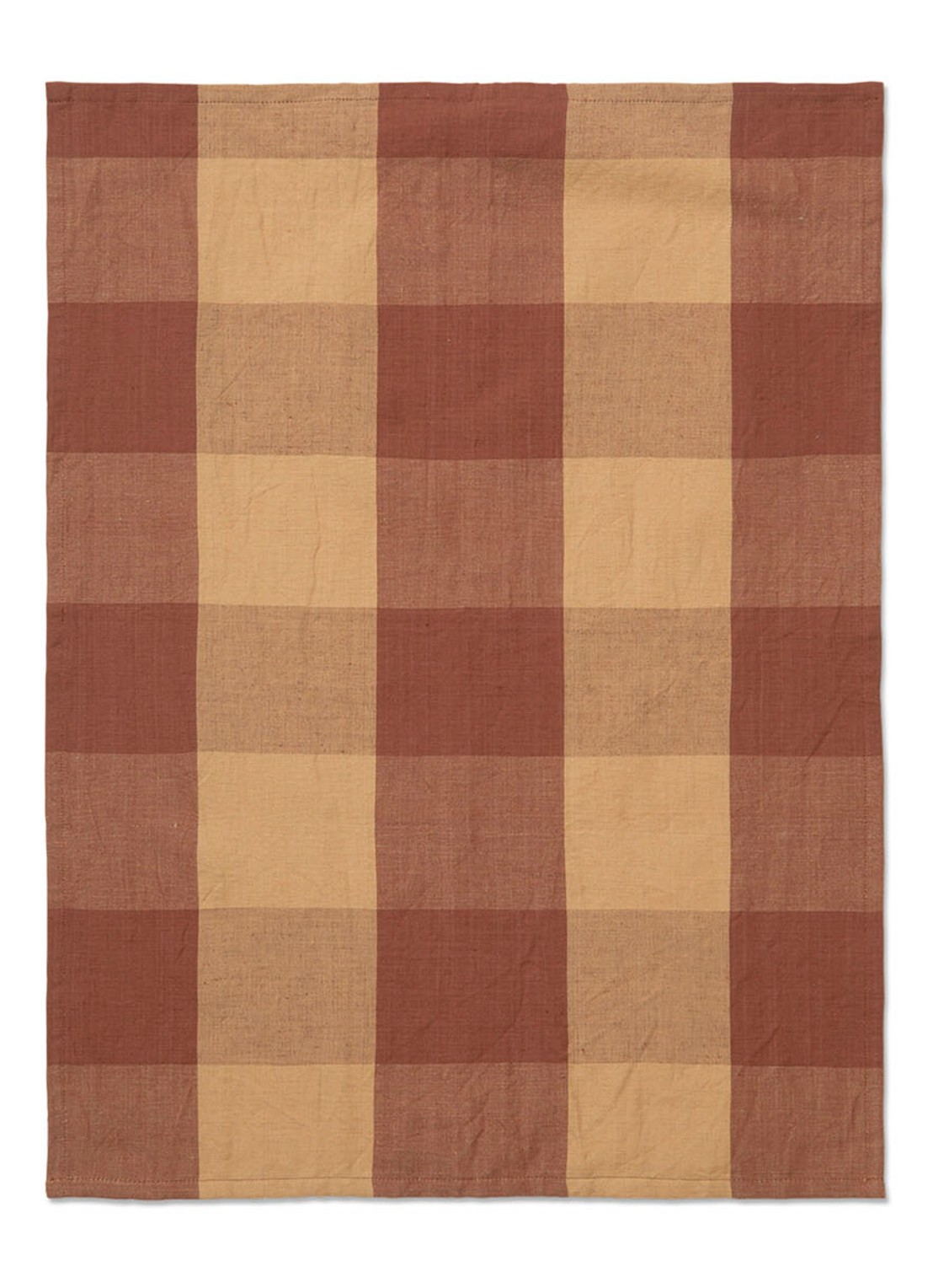 ferm LIVING Hale theedoek 70 x 50 cm - voorkant bruin