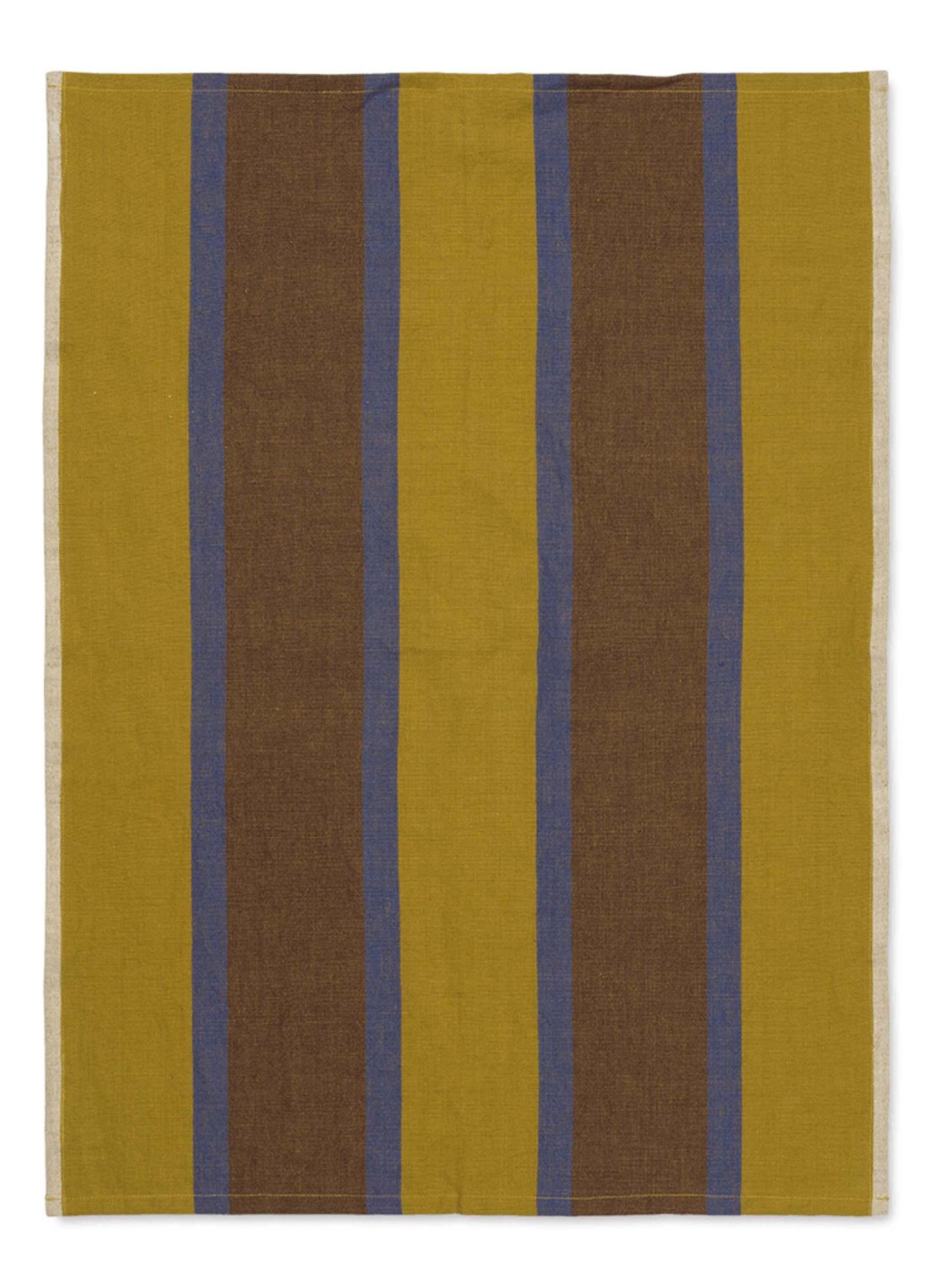ferm LIVING Hale yarn-dyed theedoek  - voorkant bruin