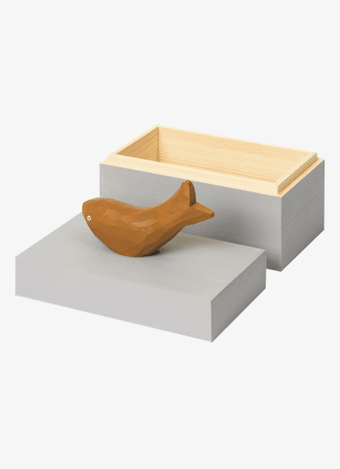 ferm LIVING Harbour Fish opbergdoos 9 x 14,5 cm - detail 3 grijs