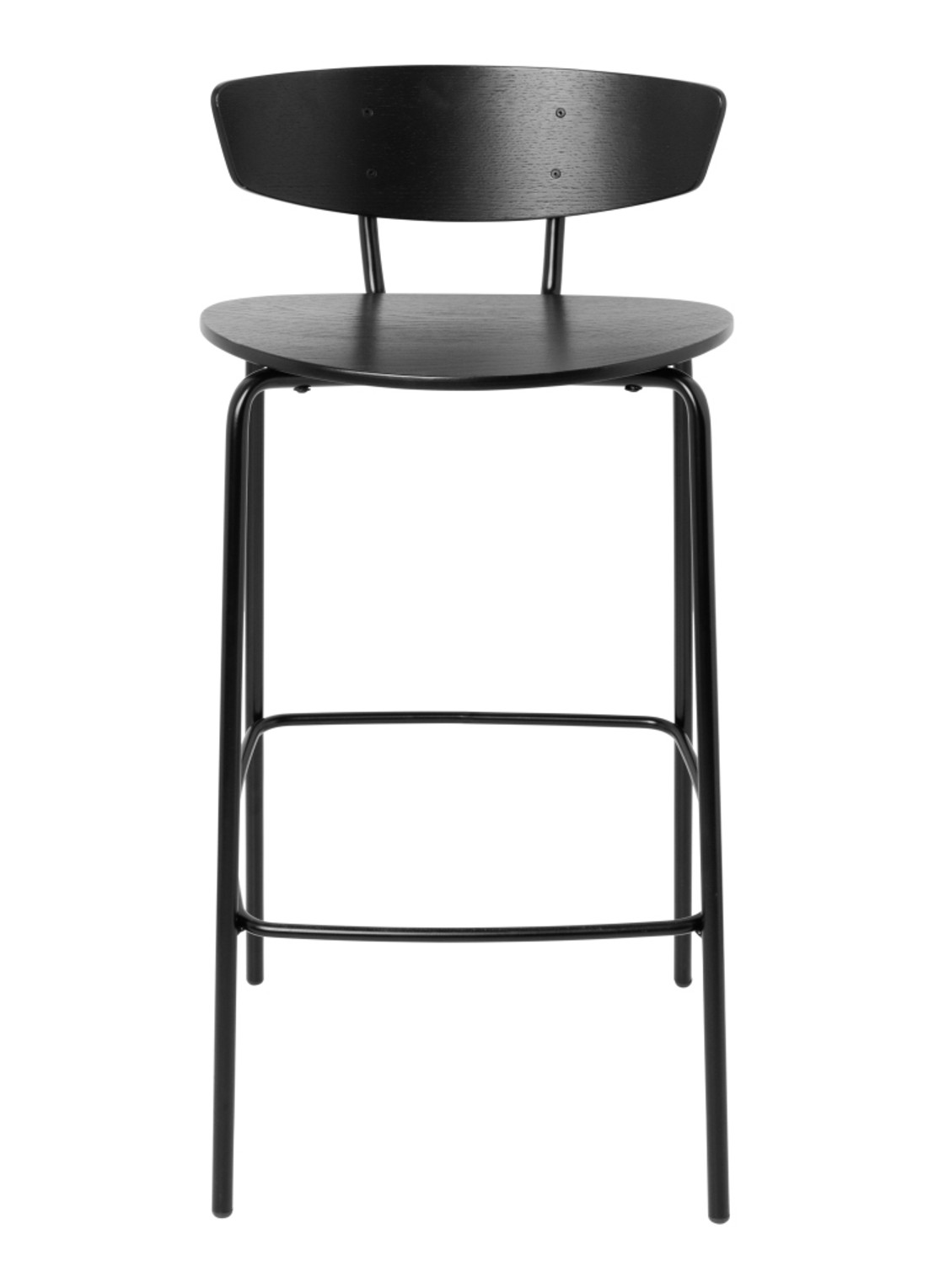 ferm LIVING Herman barkruk 64 cm  - voorkant zwart