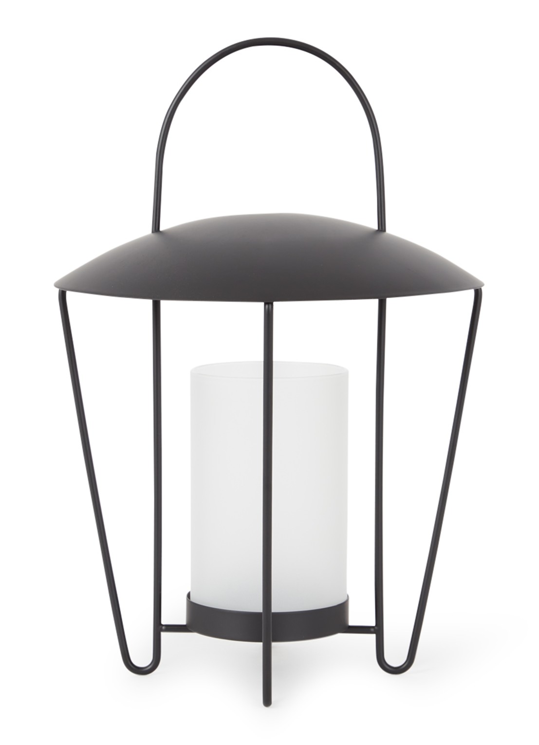 ferm LIVING Hexagon Small pot  - voorkant zwart