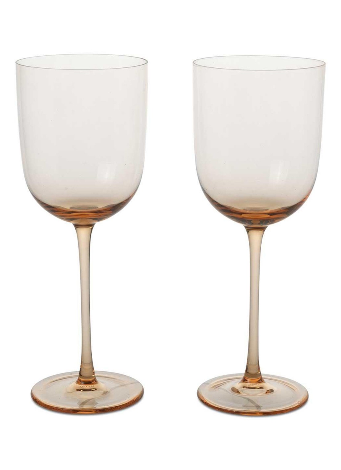 ferm LIVING Host rode wijnglas 36 cl set van 2  - voorkant roze