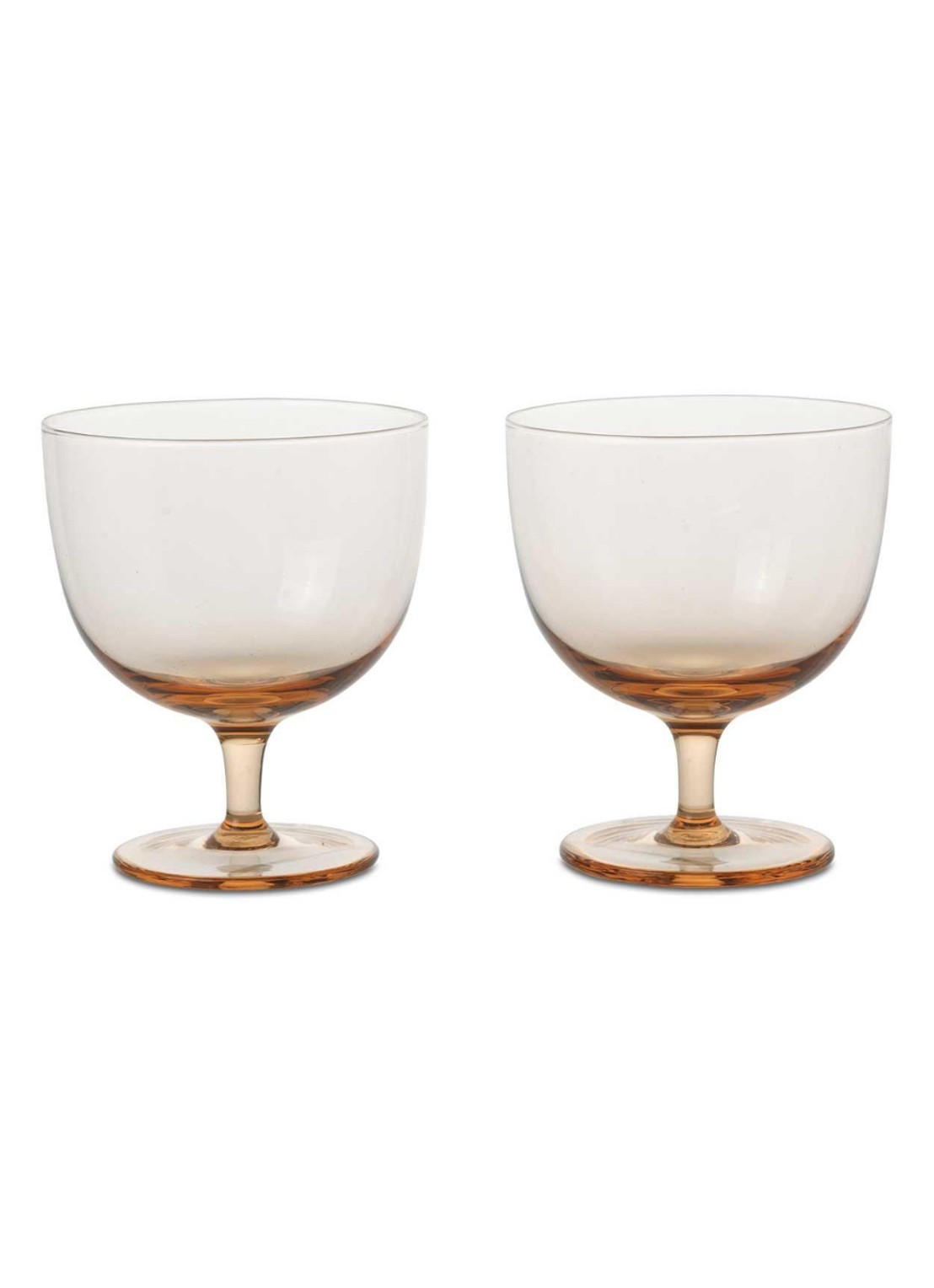 ferm LIVING Host water glas set van 2  - voorkant oudroze
