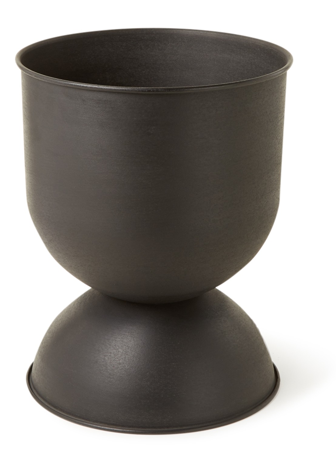 ferm LIVING Hourglass S bloempot voor binnen en buiten Ø30 cm - voorkant zwart