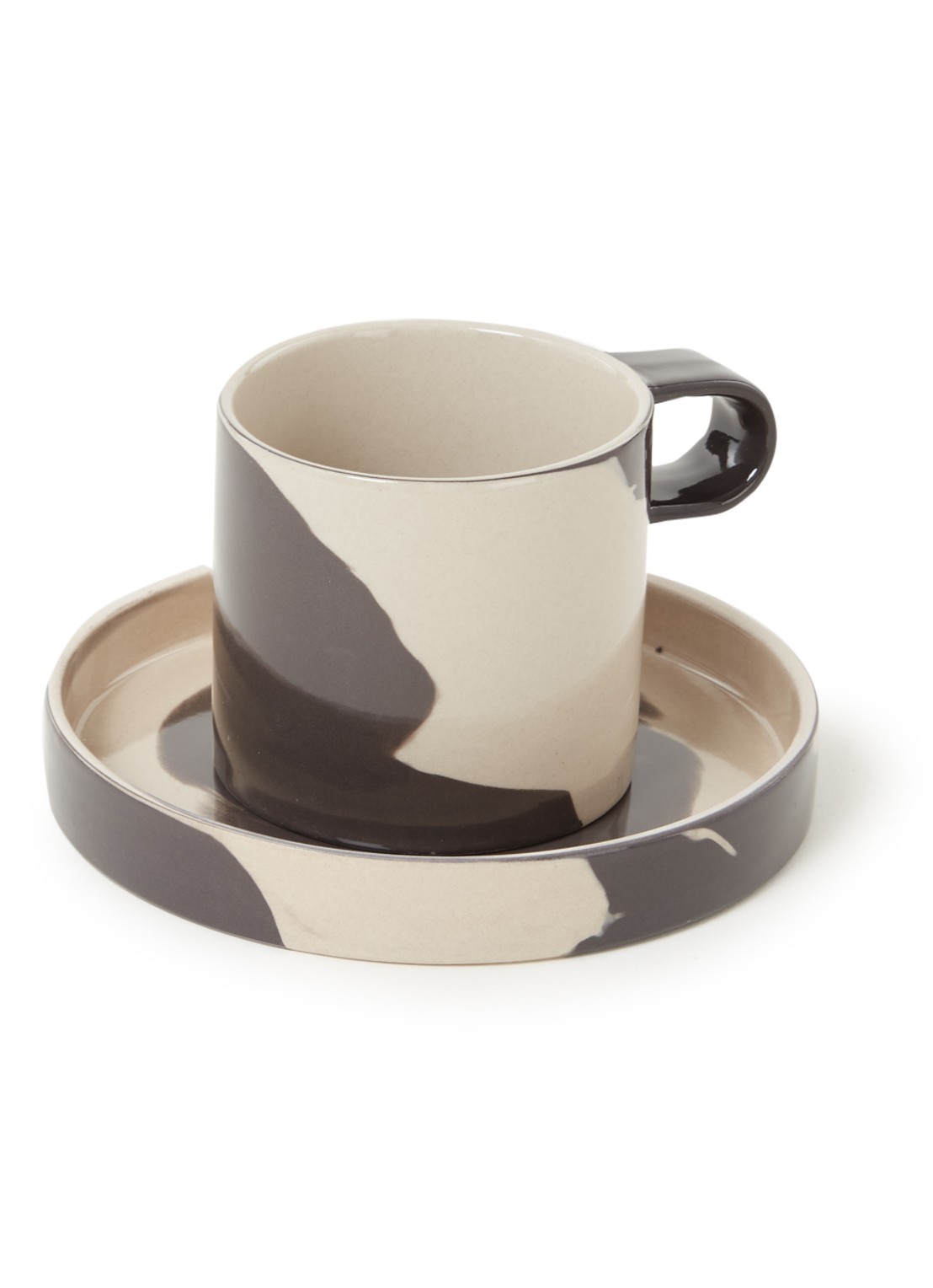 ferm LIVING Inlay kop en schotel 20 cl  - voorkant 2 zand