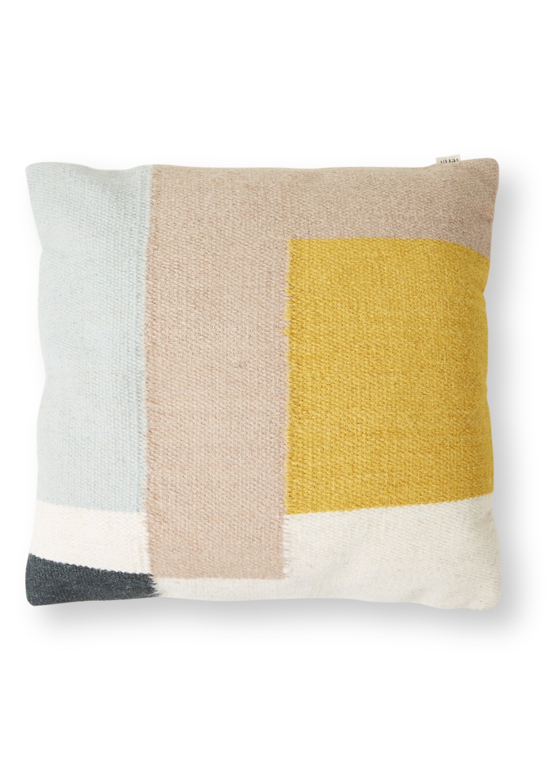 ferm LIVING Kelim sierkussen 50 x 50 cm - voorkant geel