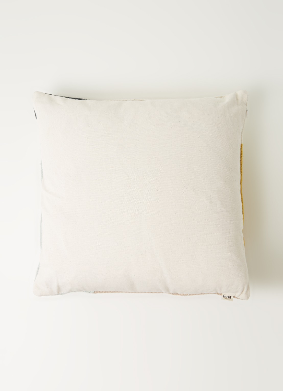 ferm LIVING Kelim sierkussen 50 x 50 cm - voorkant 2 geel