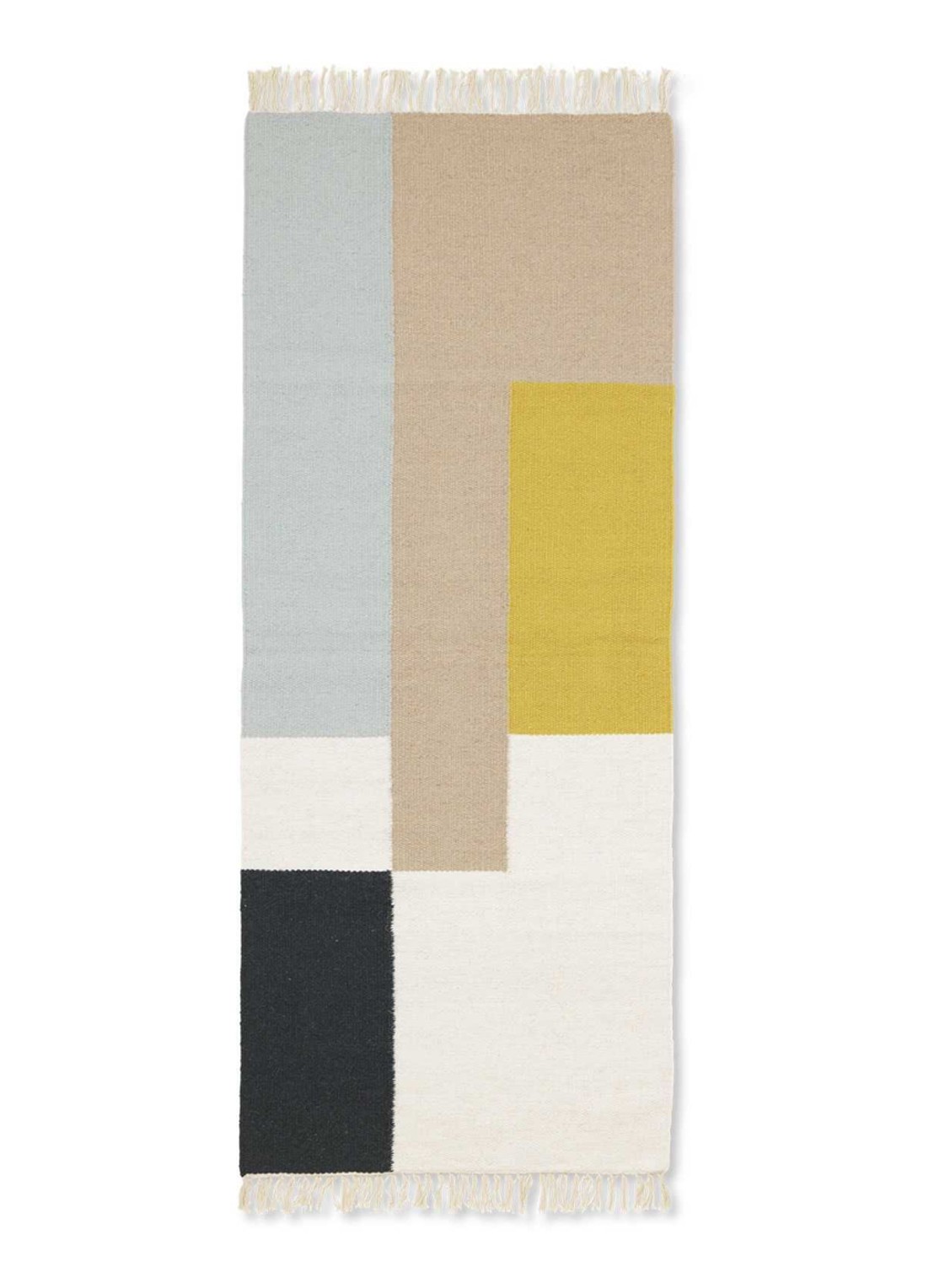 ferm LIVING Kelim vloerkleed 70 x 180 cm - voorkant creme