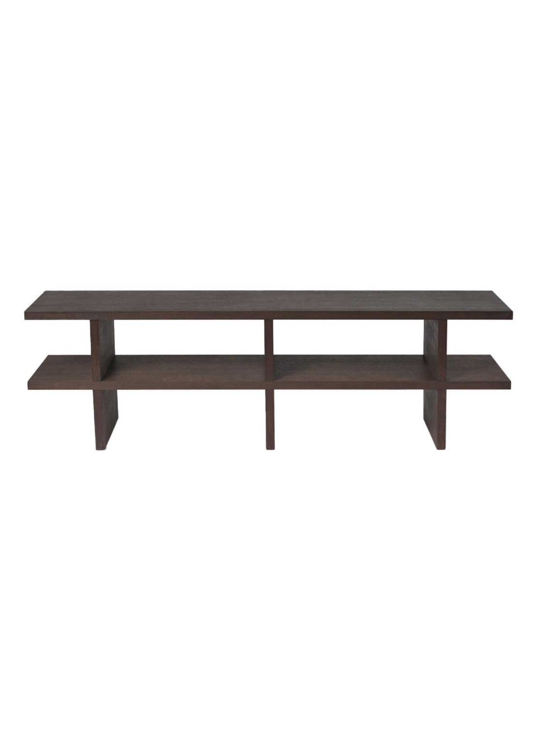 ferm LIVING Kona sidetable 138 x 42 cm - voorkant bruin