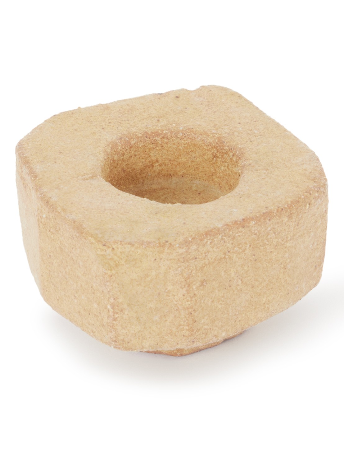 ferm LIVING Kurinu kandelaar 5,5 cm - voorkant vanillegeel
