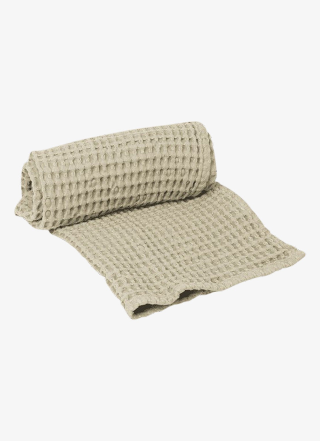 ferm LIVING lceledon badhanddoek 50 x 100 cm - voorkant 2 lichtgroen