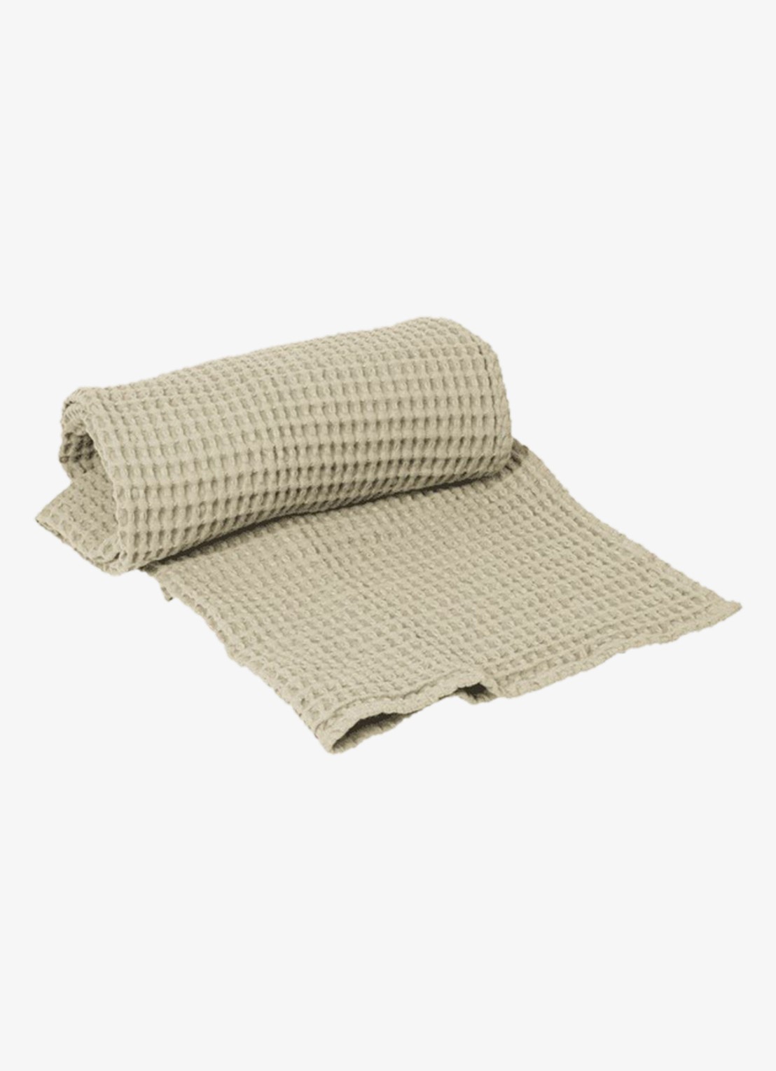 ferm LIVING lceledon badhanddoek van 100% katoen 140 x 70 cm  - voorkant 2 groen
