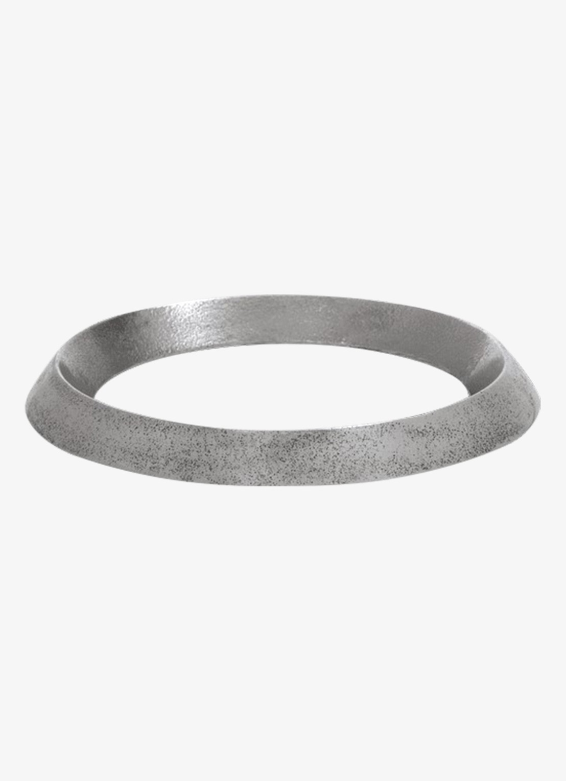 ferm LIVING Levee aluminium onderzetter 17,3 cm - voorkant zilver