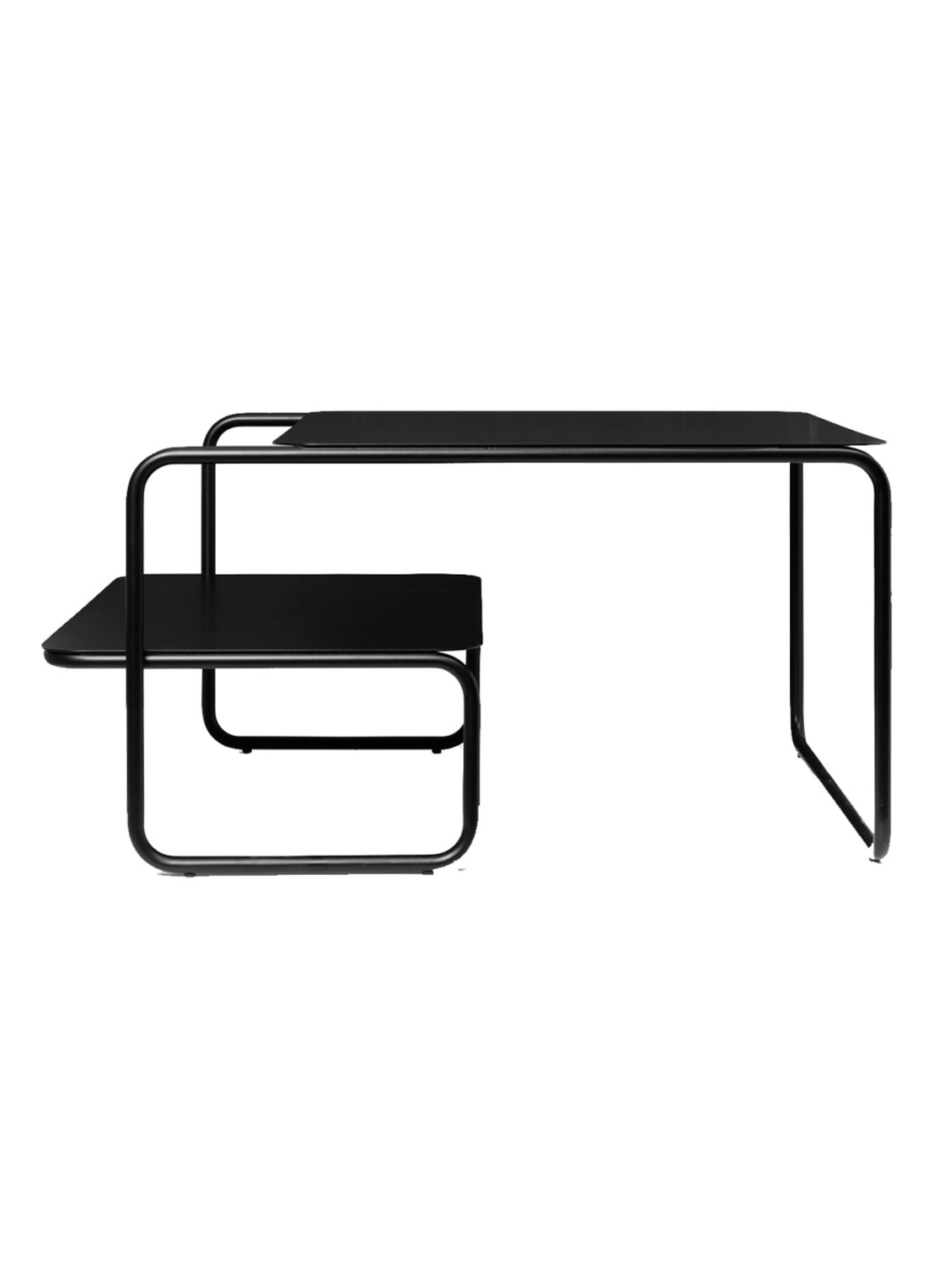 ferm LIVING Level salontafel 79 x 60 cm  - voorkant zwart