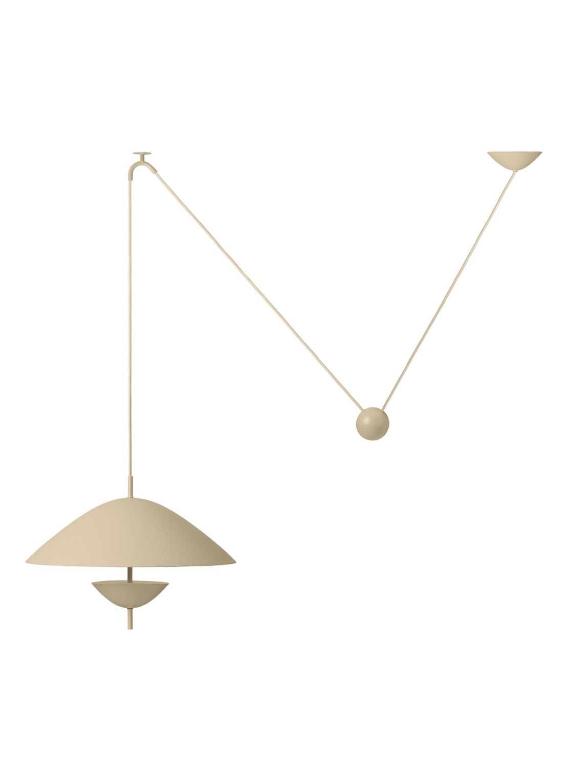 ferm LIVING Lod hanglamp Ø50 cm - voorkant beige