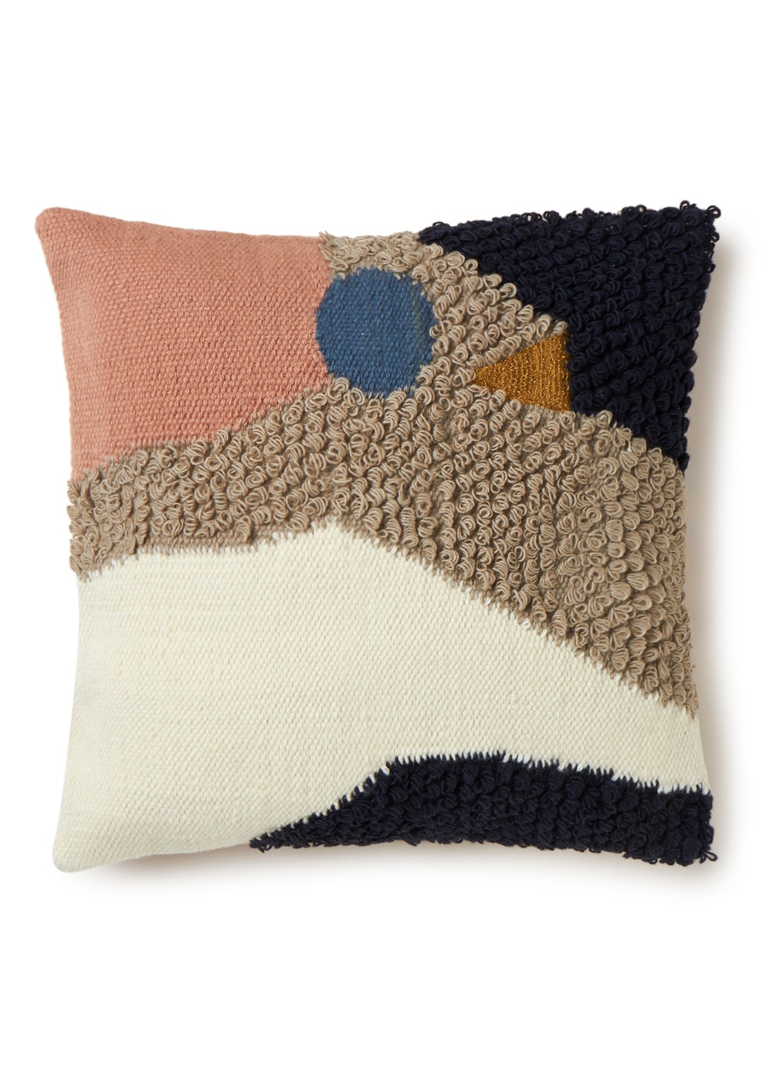 ferm LIVING Loop Landscape sierkussen 50 x 50 cm - voorkant multicolor