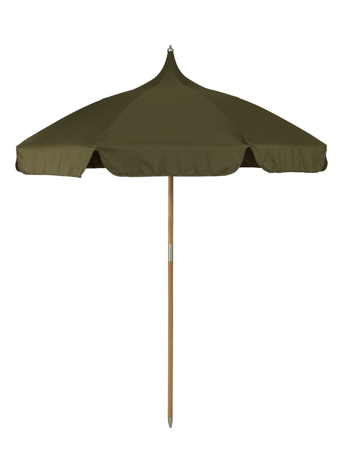 ferm LIVING Lull parasol 200 cm - voorkant 3 legergroen