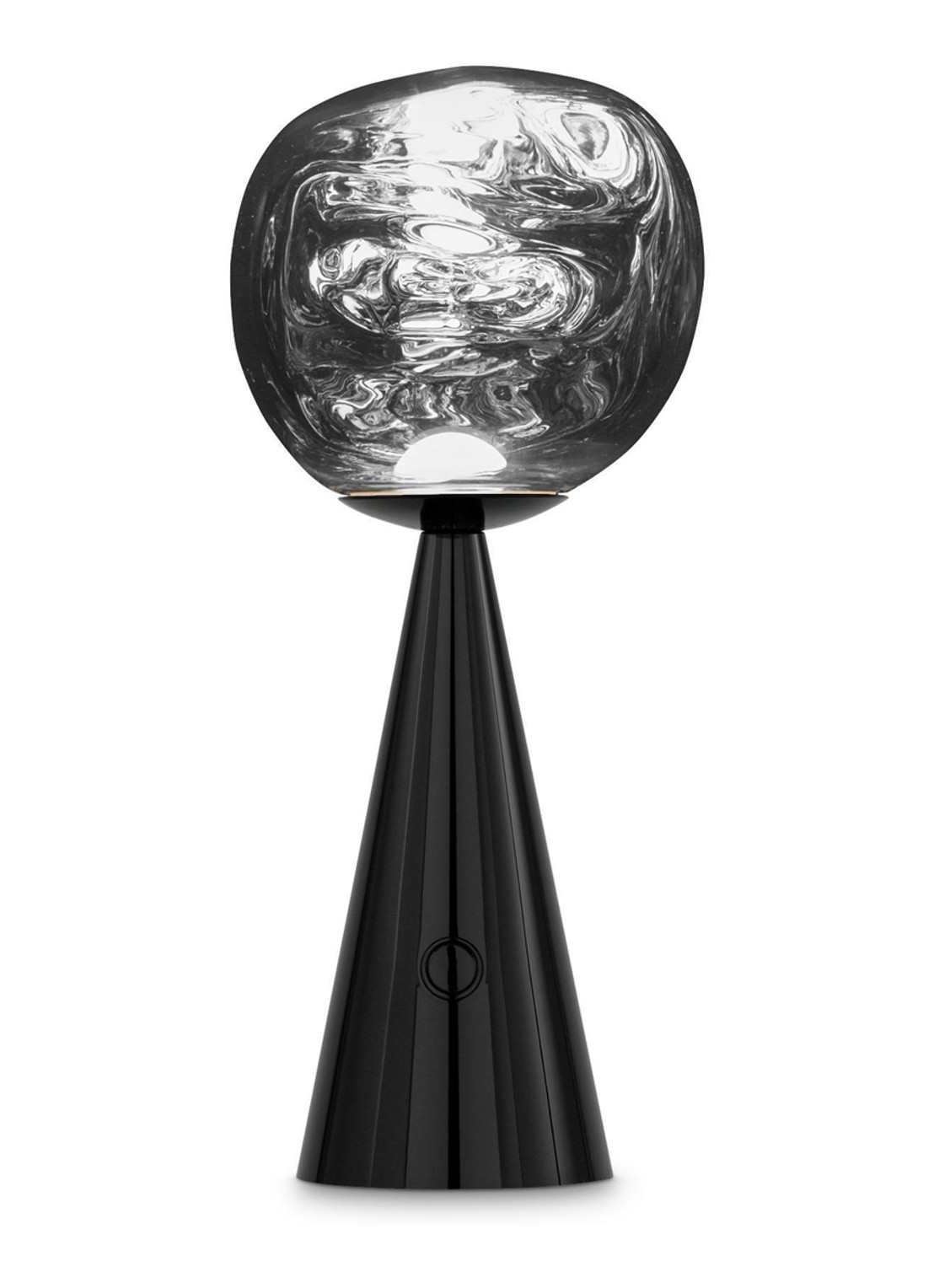 ferm LIVING Melt tafellamp Ø13 cm - voorkant zwart