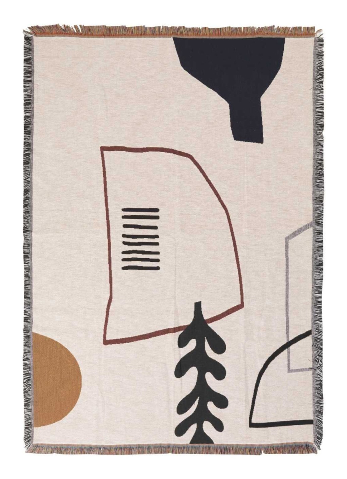 ferm LIVING Mirage bedsprei 170 x 120 cm - voorkant gebroken wit