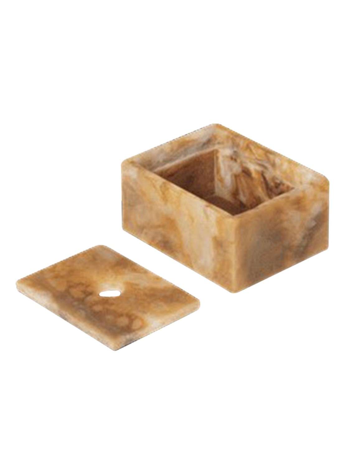 ferm LIVING Mist Box opbergdoos 10 cm - voorkant 2 lichtbruin