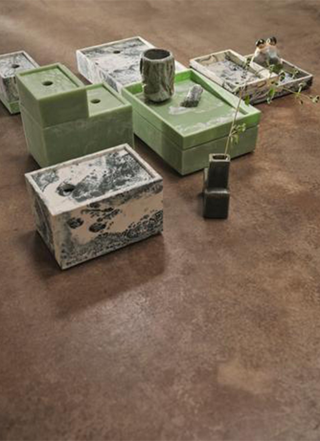 ferm LIVING Mist Box opbergdoos 10 x 15 cm - voorkant 3 grijs