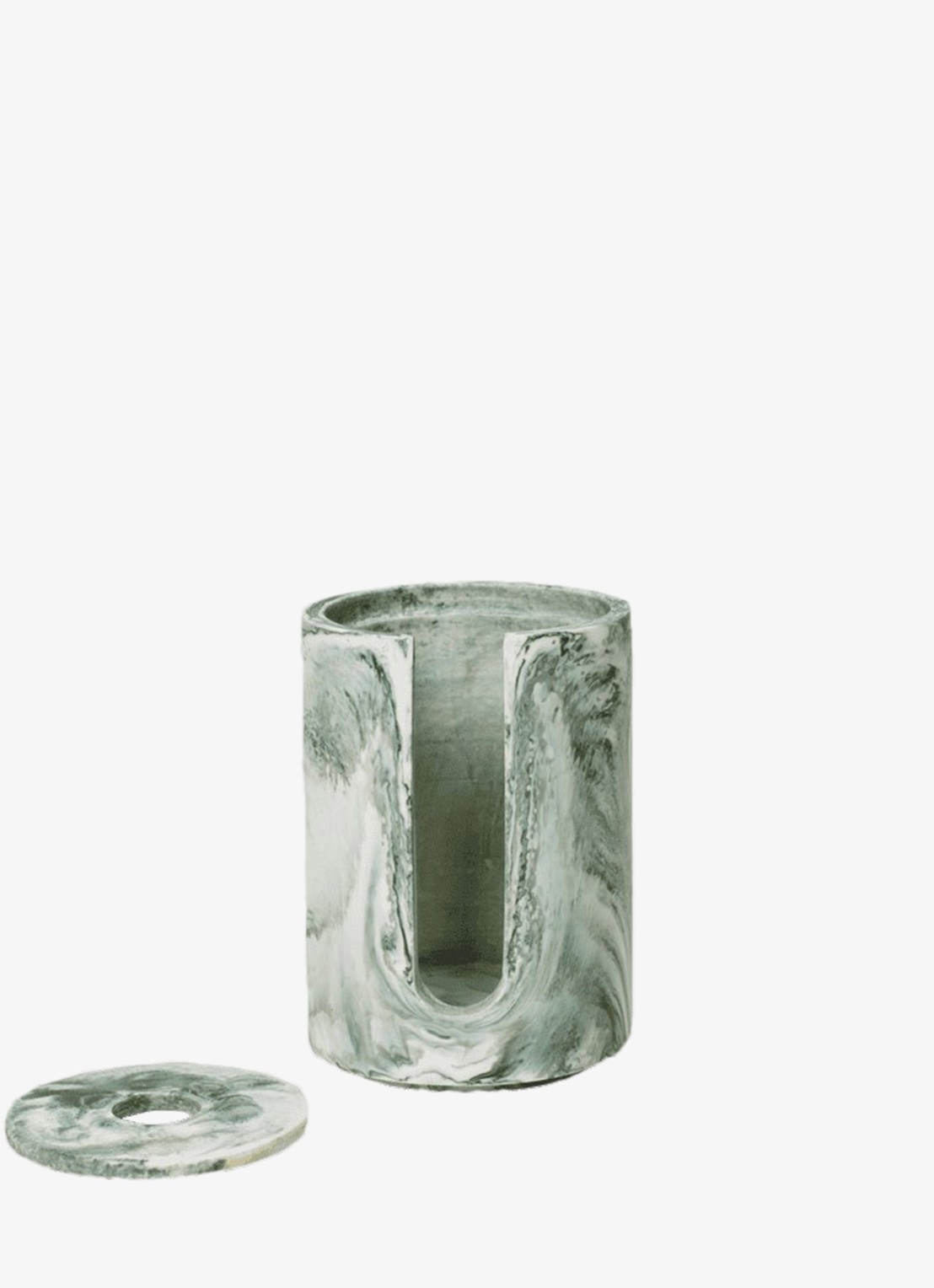 ferm LIVING Mist voorraadpot 11,8 cm - voorkant 2 grijs