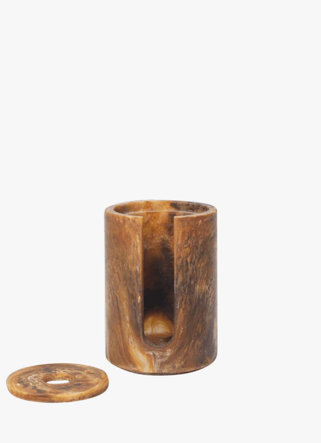 ferm LIVING Mist voorraadpot 11,8 cm - voorkant 2 roodbruin