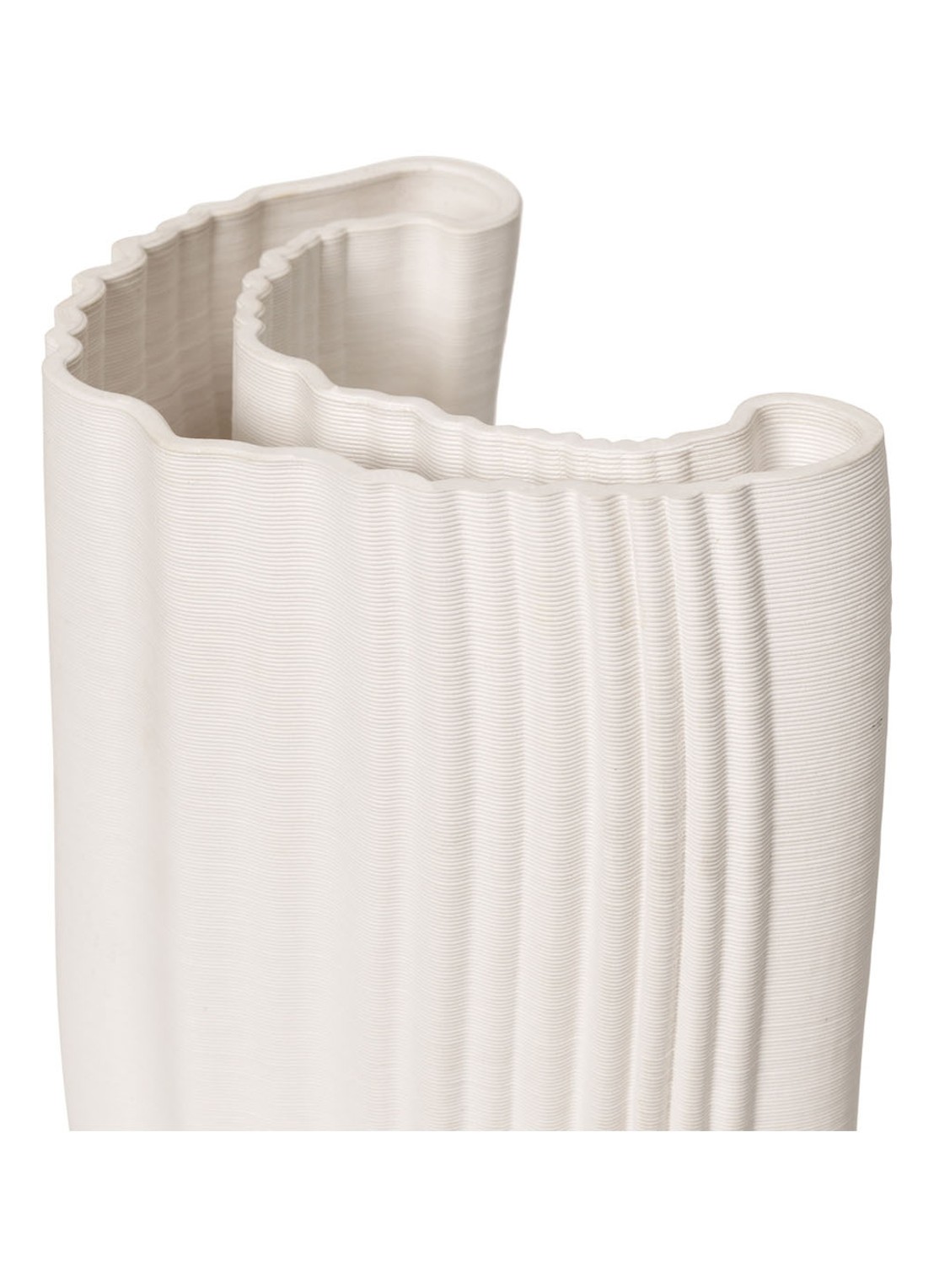 ferm LIVING Moire vaas 30 cm - detail 4 wit