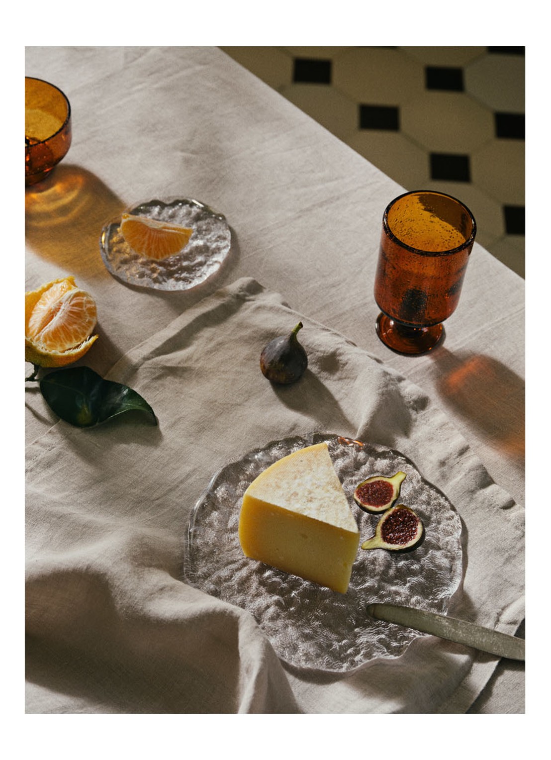 ferm LIVING Momento onderzetter set van 2 - voorkant 2 transparant