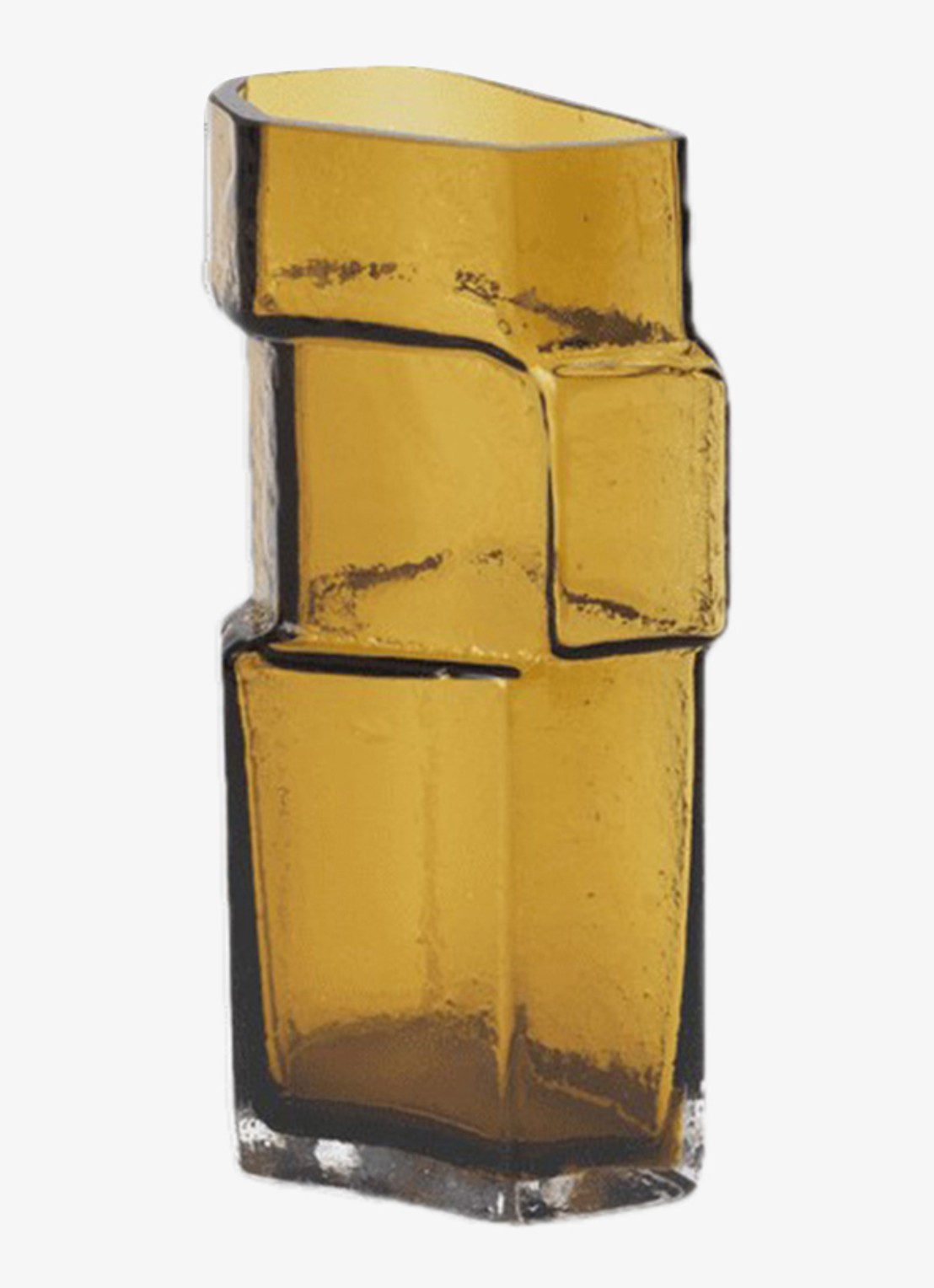 ferm LIVING Muro vaas 23 cm - voorkant oranjebruin