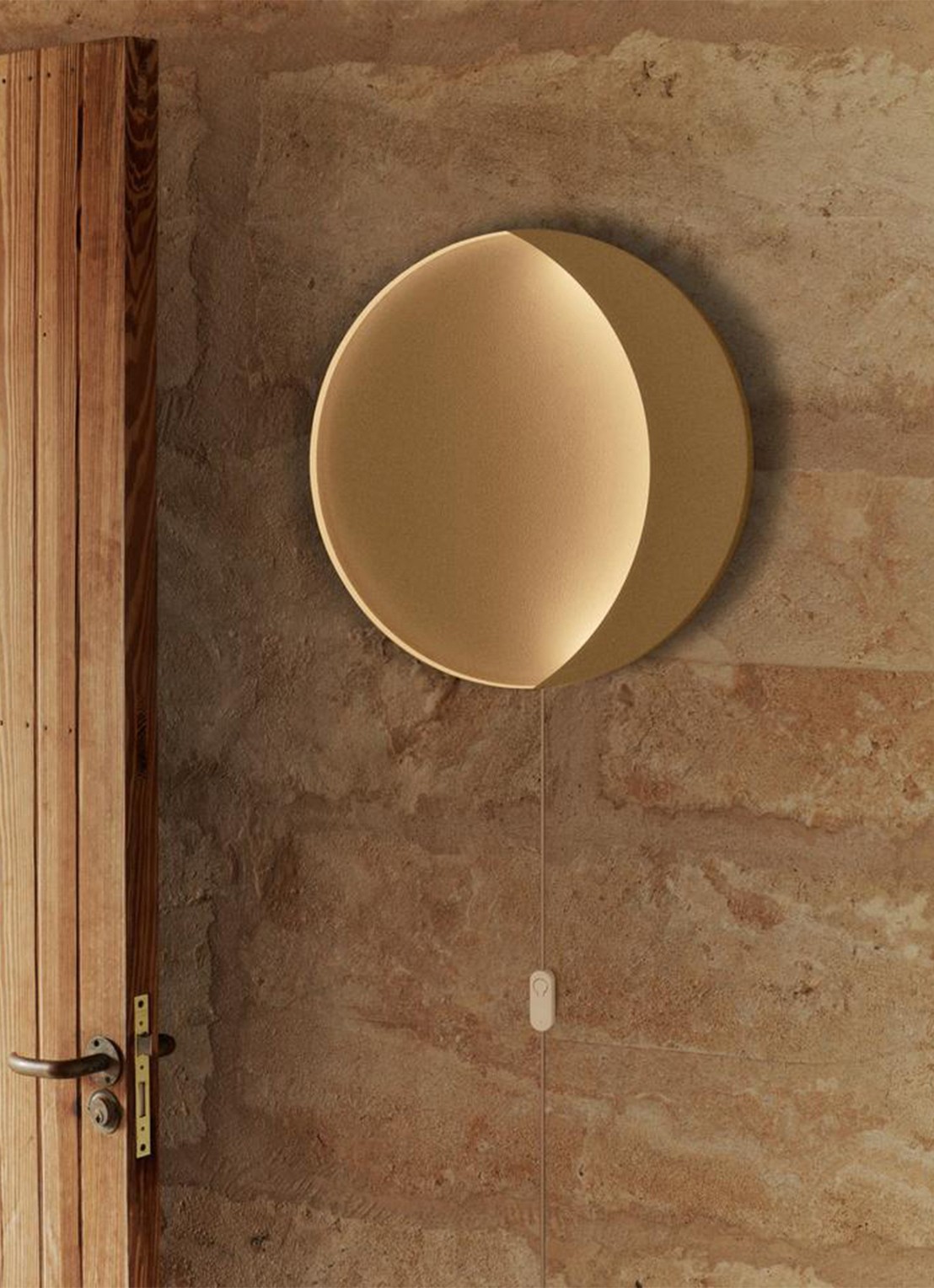 ferm LIVING Neba wandlamp 45,5 x 45,5 x 3 cm - voorkant 3 beige