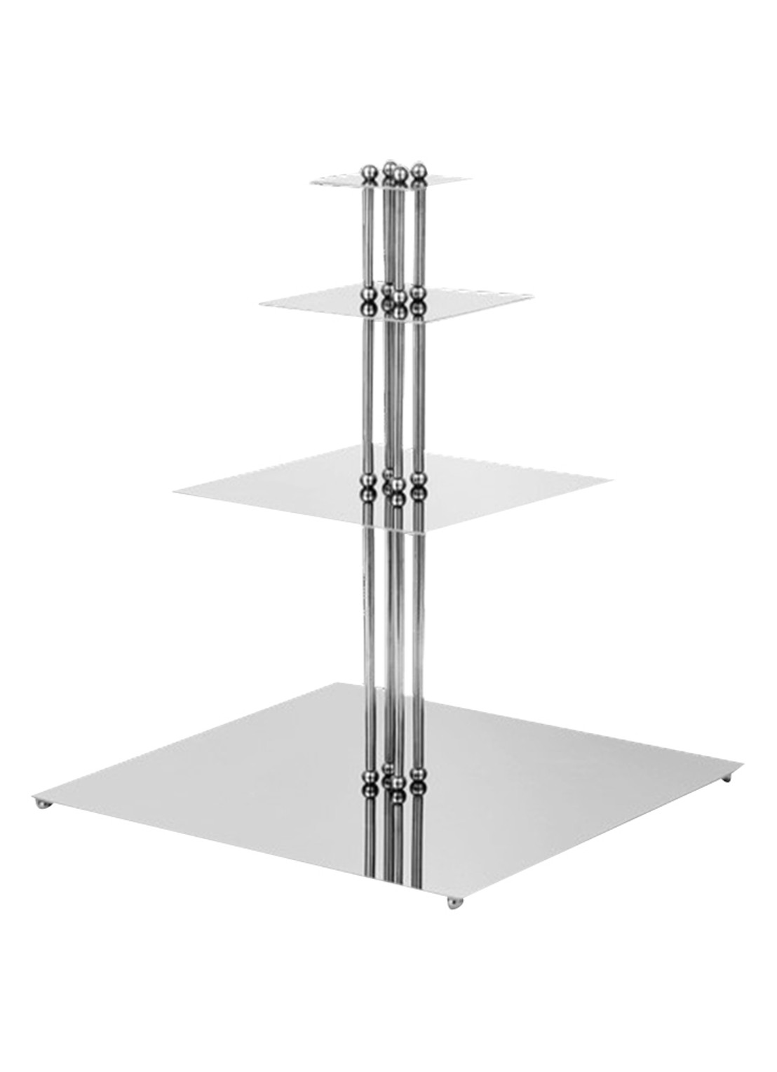 ferm LIVING Orbelle etagère 36 cm - achterkant zilver