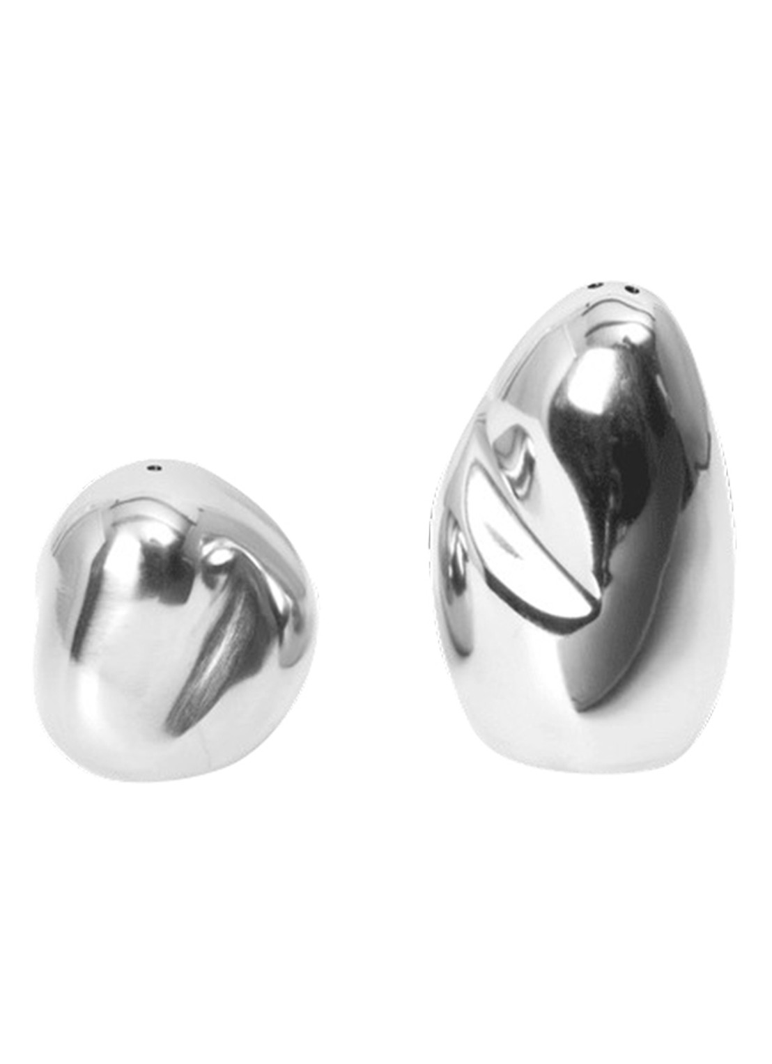 ferm LIVING Orevo zout- en peperstel - voorkant zilver