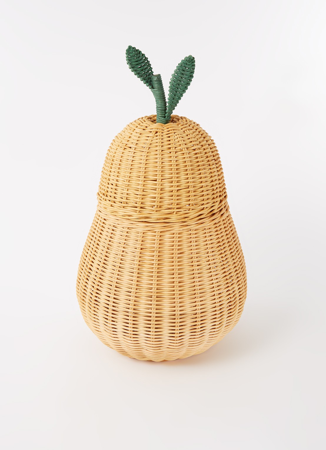 ferm LIVING Pear Large opbergmand 59 cm - voorkant 2 lichtoranje