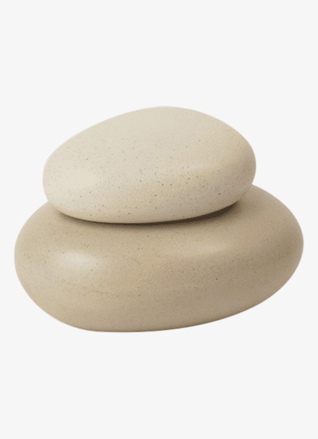 ferm LIVING Pebble Medium opbergdoos 12 x 16 cm - voorkant beige