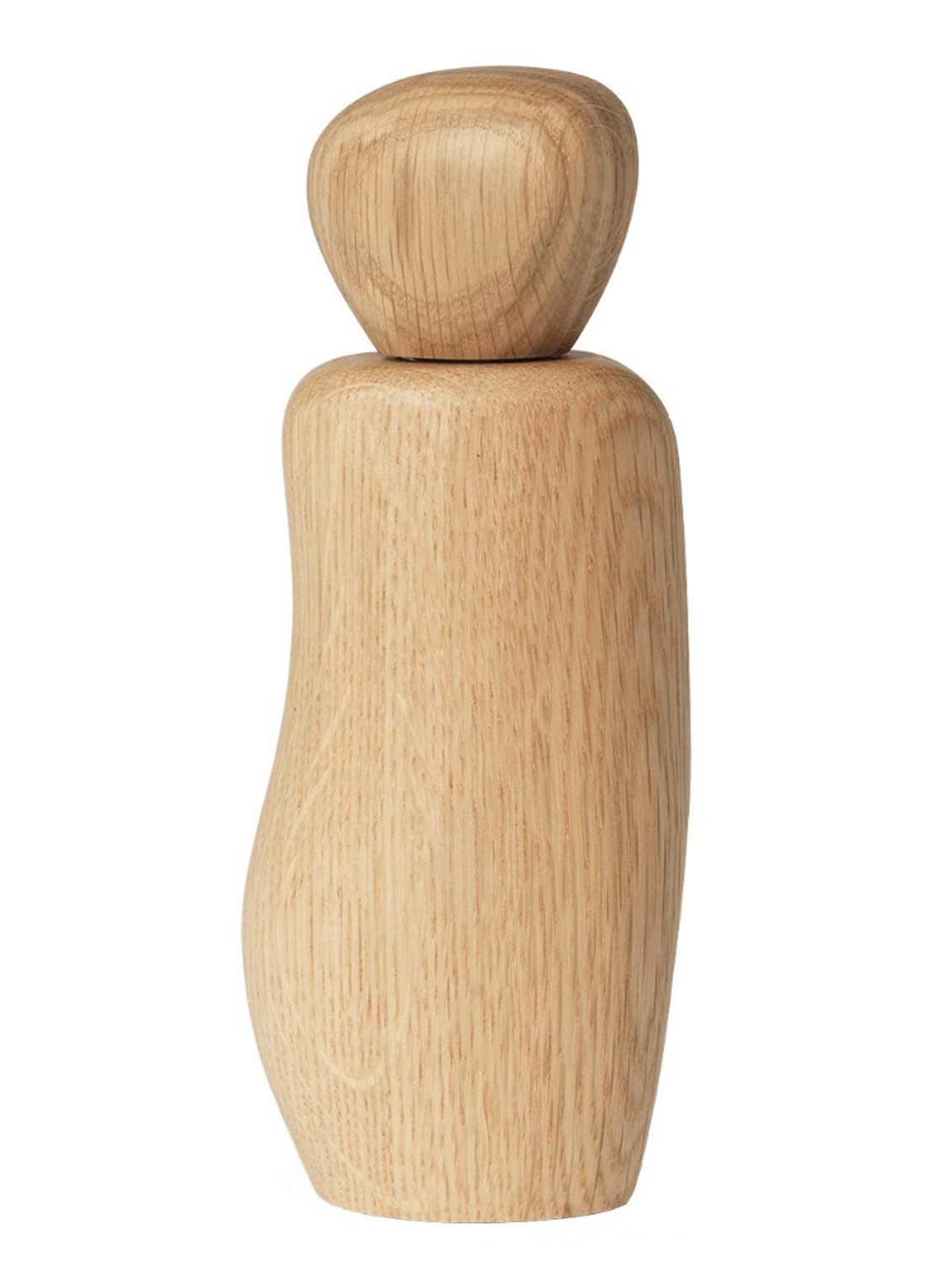 ferm LIVING Pebble peper- en zoutmolen 21 cm - voorkant beige