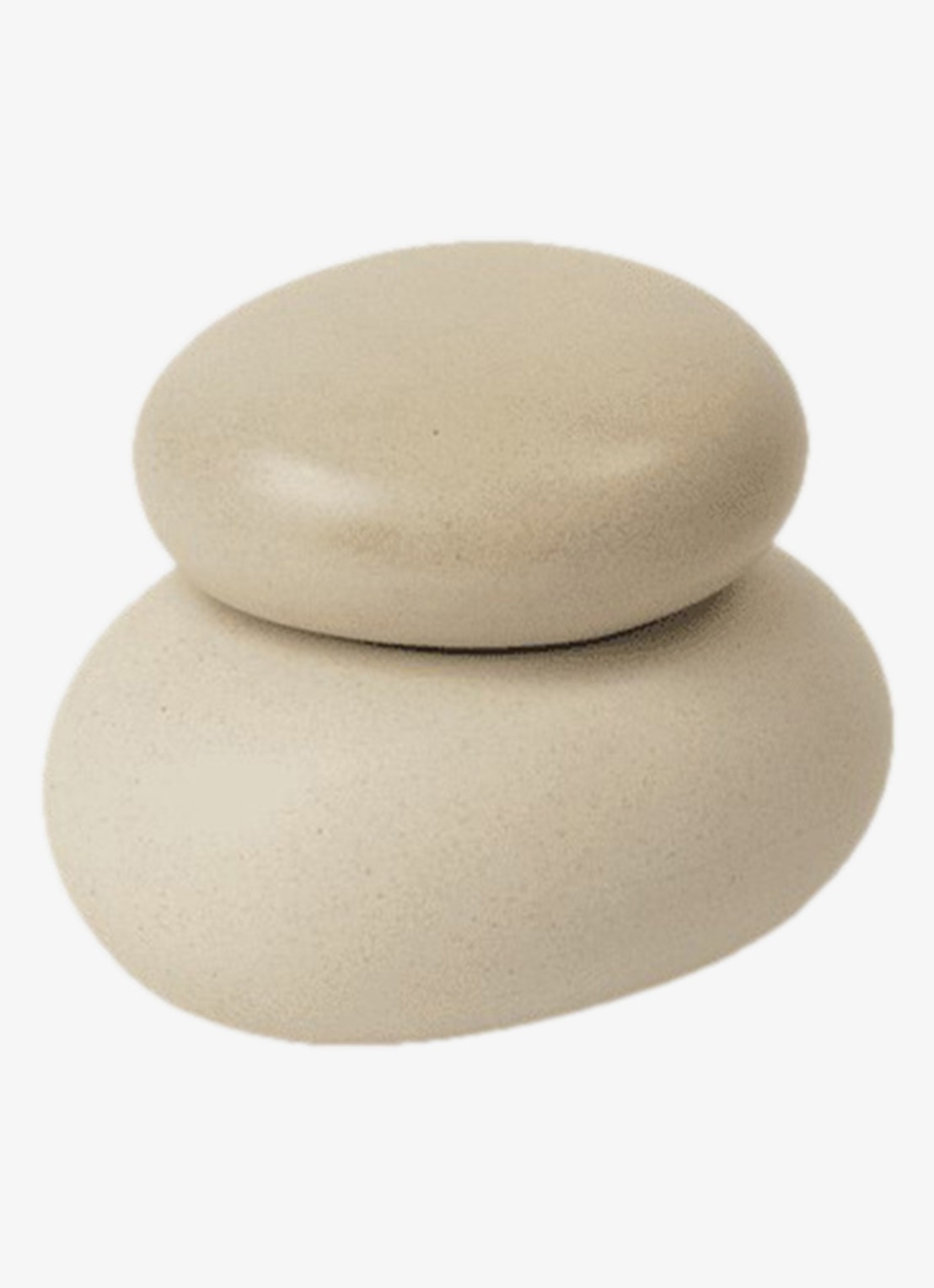 ferm LIVING Pebble Small opbergdoos 8 x 11 cm - voorkant beige