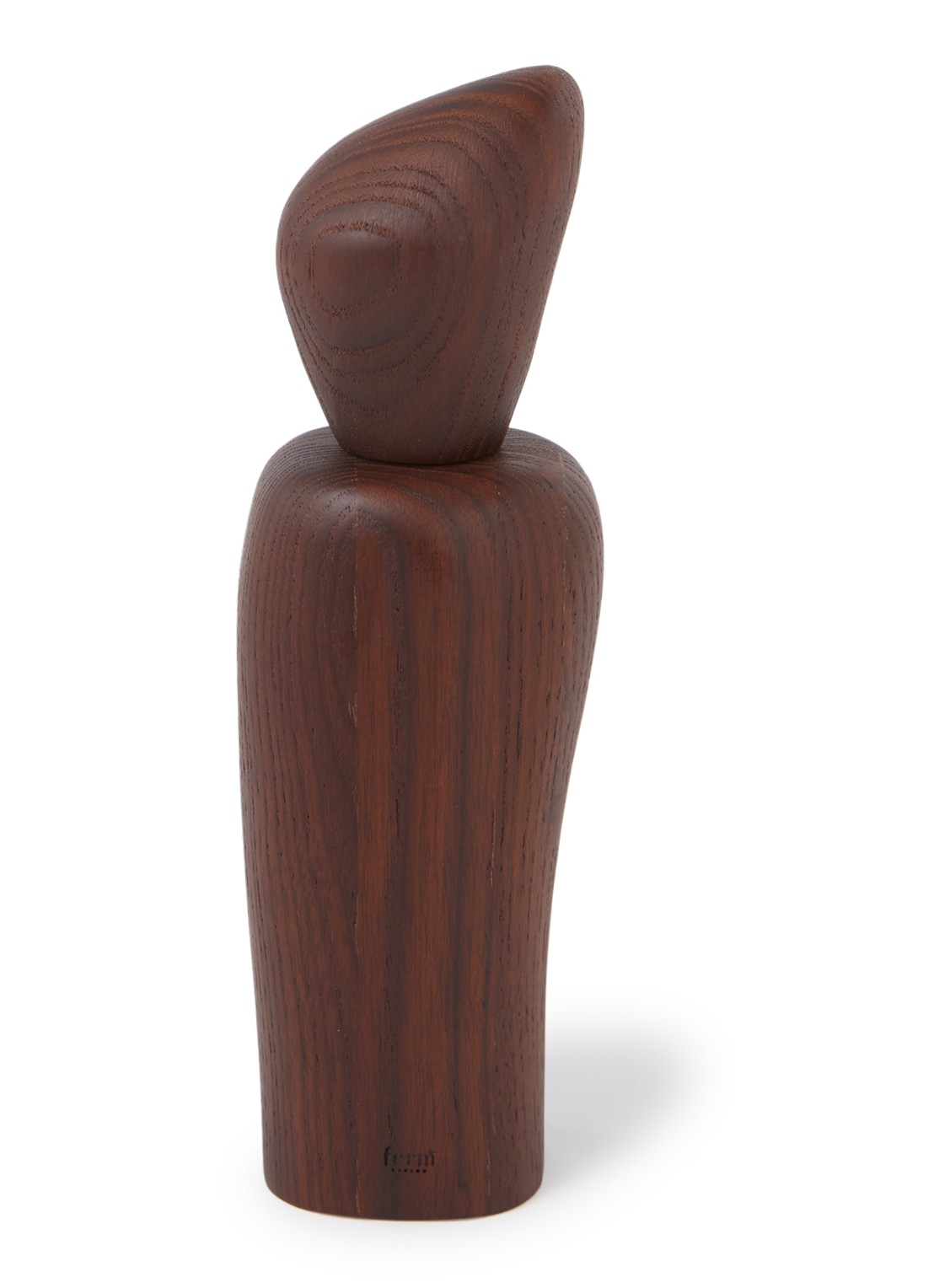ferm LIVING Pebble zout- en pepermolen 21 cm - voorkant donkerbruin