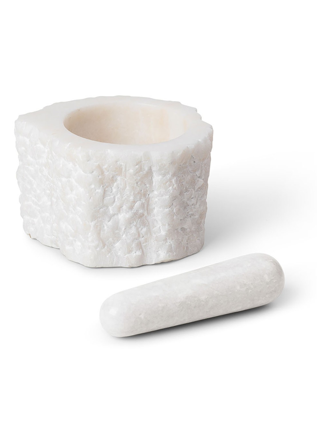 ferm LIVING Petra Mortar vijzel 14 x 12 cm - voorkant wit