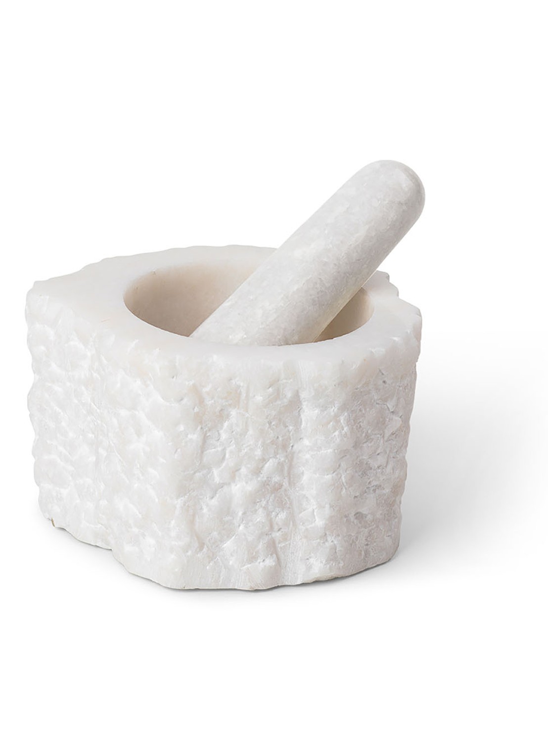 ferm LIVING Petra Mortar vijzel 14 x 12 cm - voorkant 2 wit