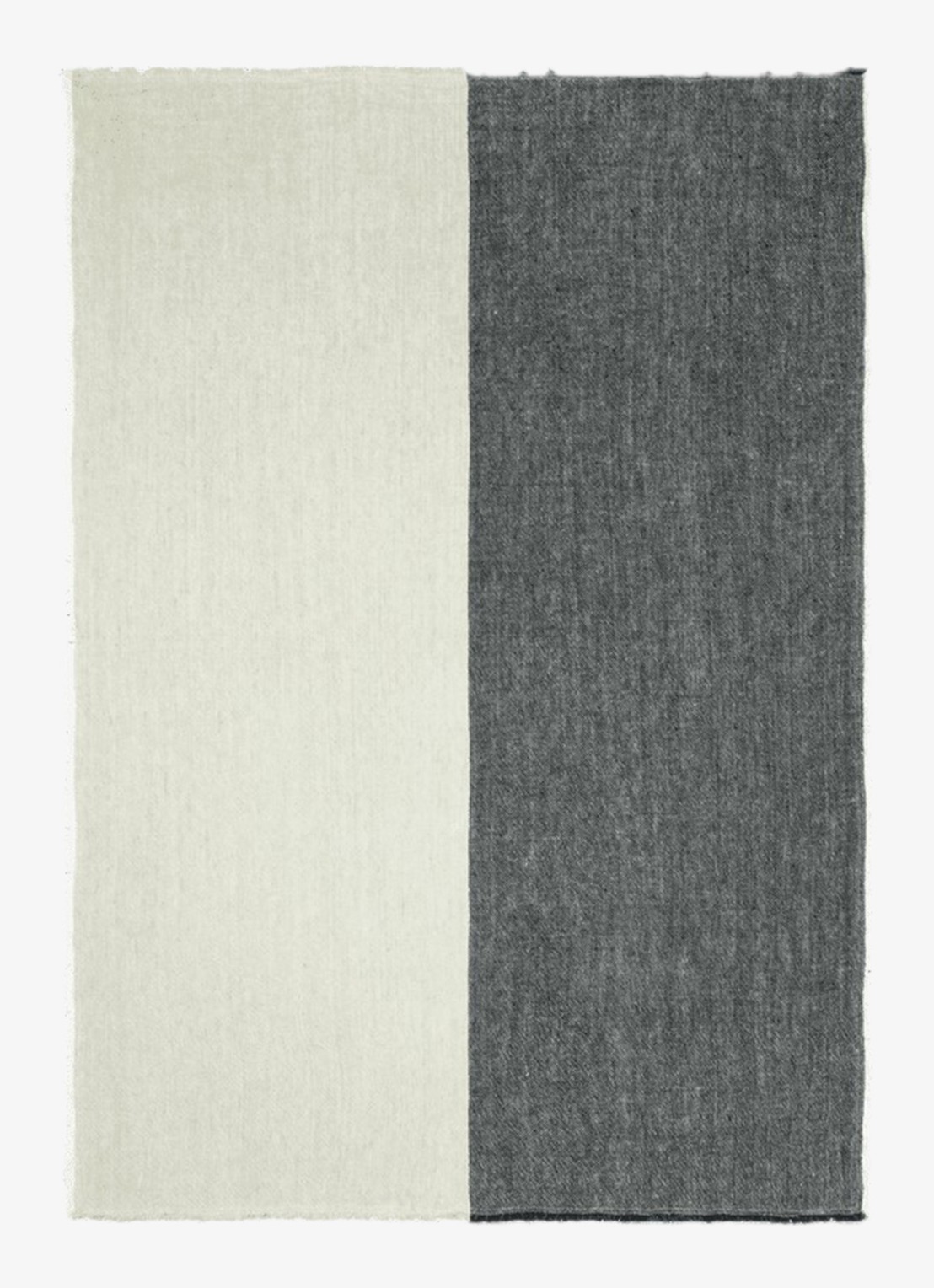 ferm LIVING Pila plaid van linnen 120 x 170 cm - voorkant 2 zwart