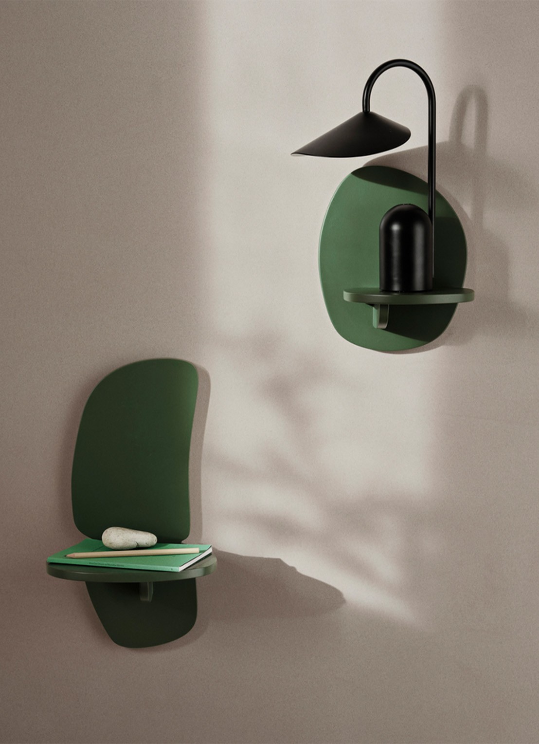 ferm LIVING Pilu wandelement L 40 cm - voorkant 2 groen
