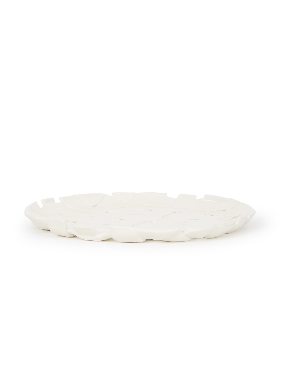 ferm LIVING Plait schaal 30 cm - voorkant gebroken wit