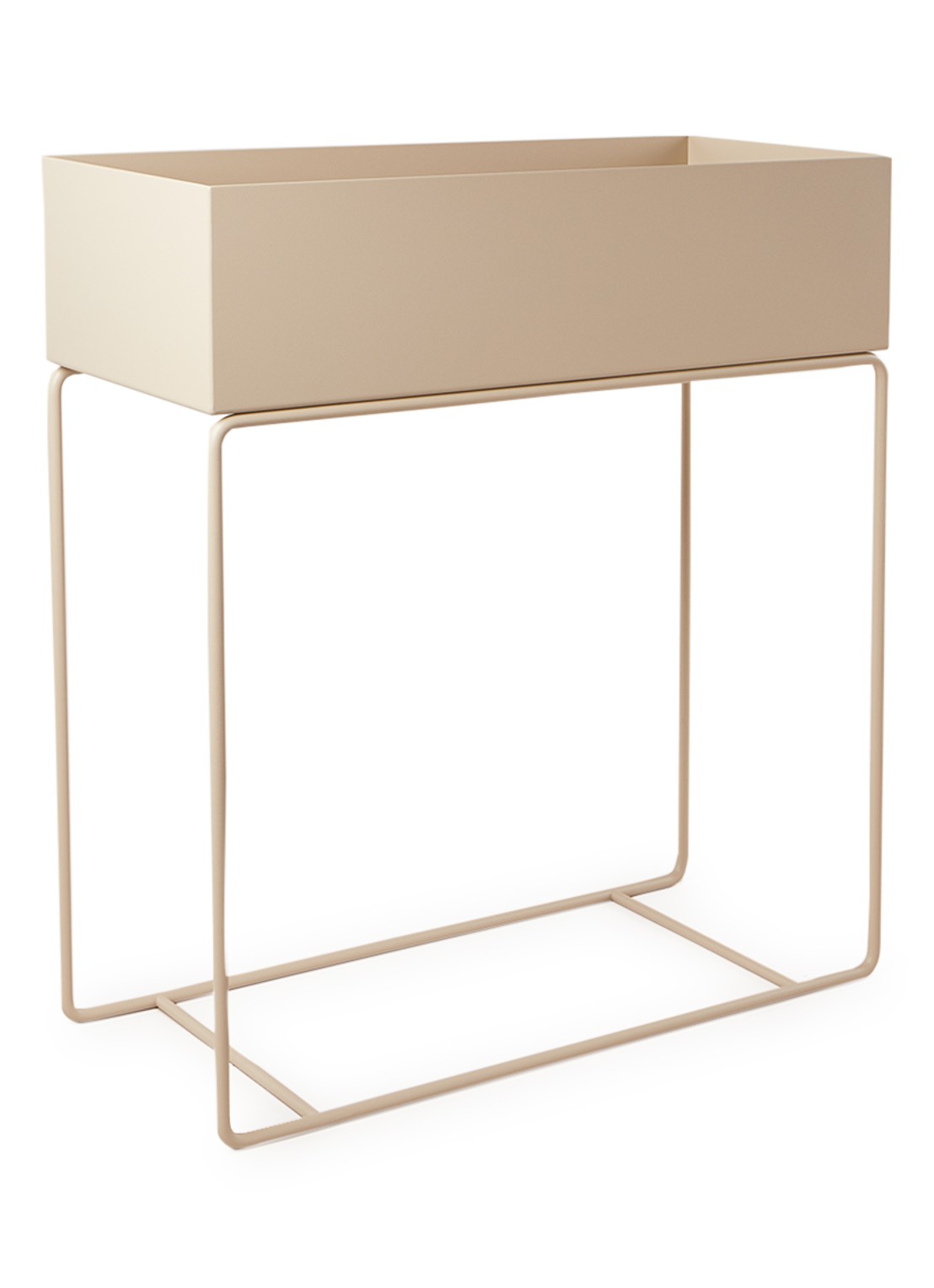 ferm LIVING Plant Box plantenbak voor binnen - 60 cm - voorkant 3 zand