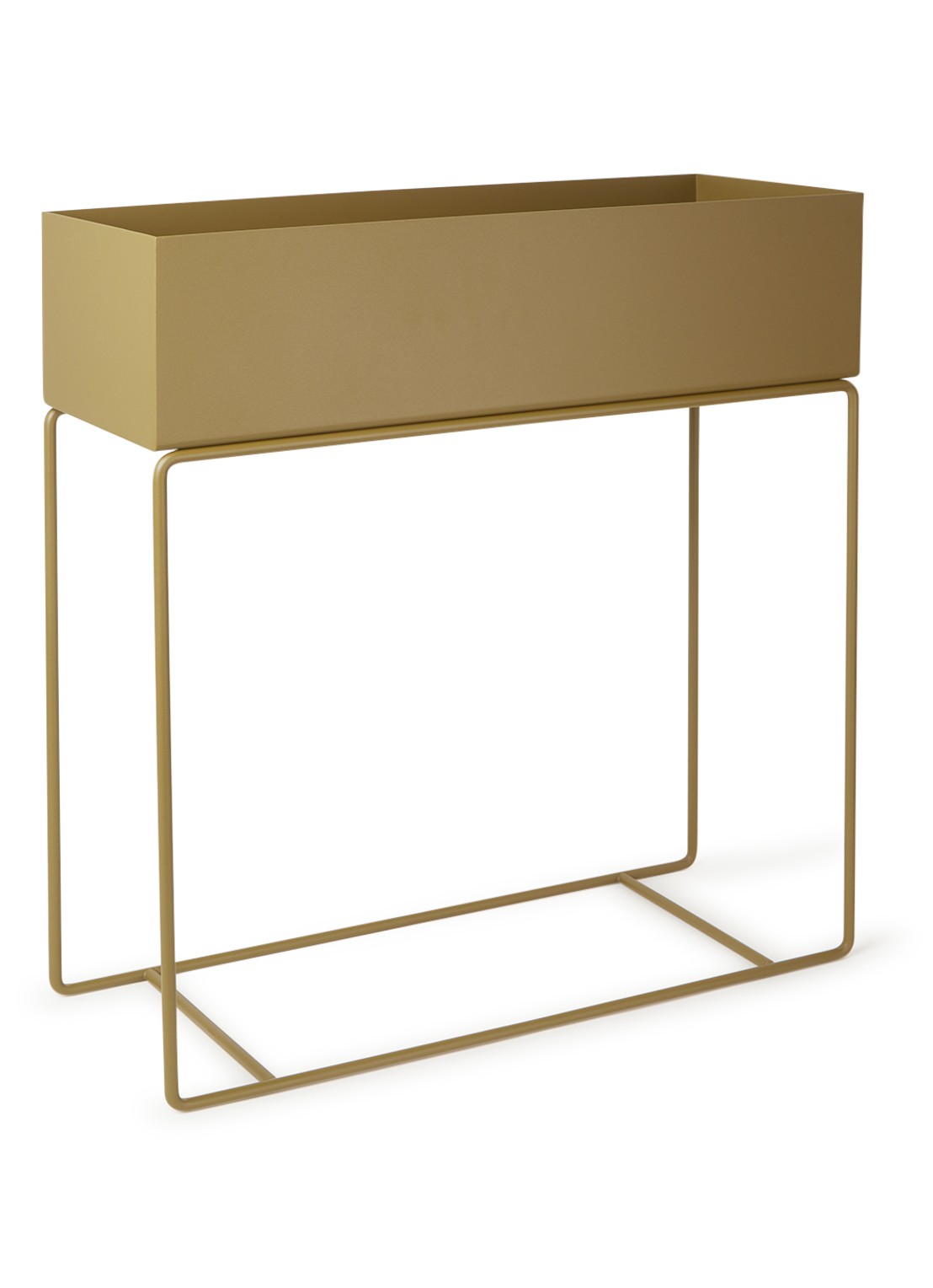 ferm LIVING Plant Box plantenbak voor binnen 60 x 65 cm - voorkant olijfgroen