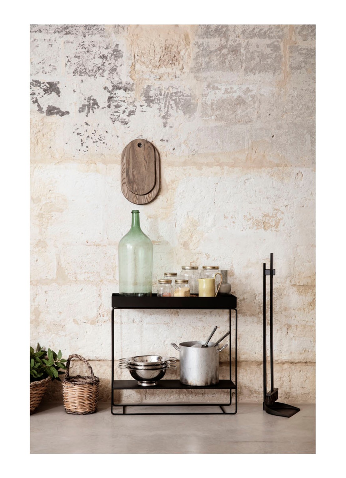 ferm LIVING Plant Box plantenbak voor binnen 75 cm - voorkant 3 zwart