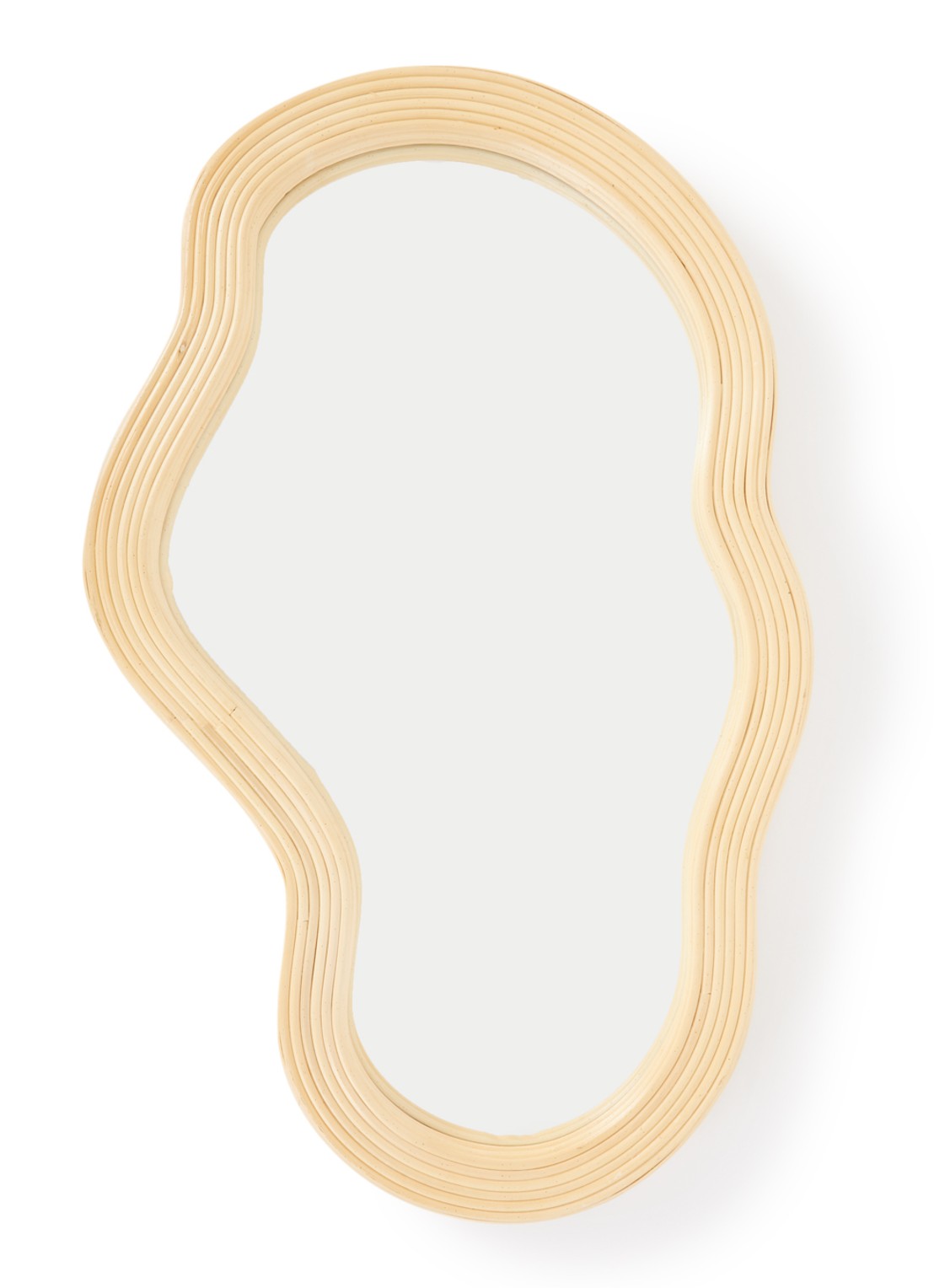 ferm LIVING Pond medium wandspiegel - voorkant beige