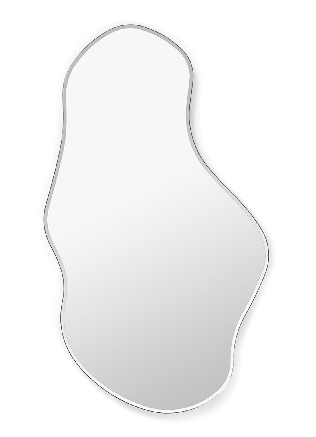 ferm LIVING Pond spiegel 63,5 x 110 cm - voorkant dark chrome